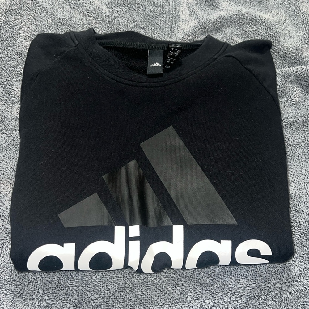 Black adidas crew neck sweatshirt